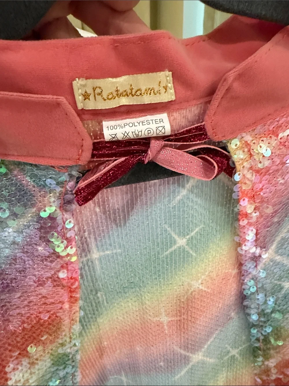 Ratatam - Kids Rainbow Sequin Fairy Cape Costume